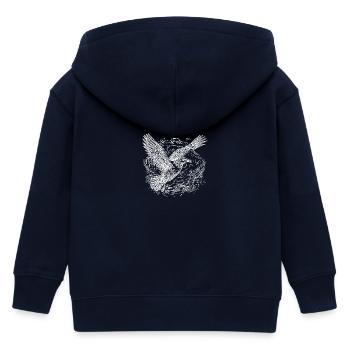 Mouette volante au-dessus du nuage d’eau - Veste à capuche enfant bio Stanley/Stella - marine - Dos