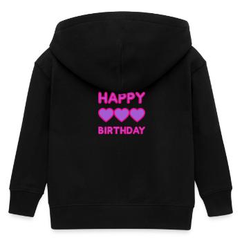 ALLES GUTE ZUM GEBURTSTAG - Kinder Organic Kapuzenjacke Mini Cultivator von Stanley/Stella - Schwarz - Hinten