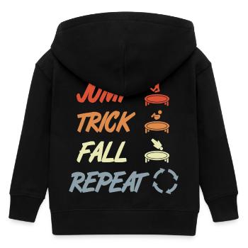 Trampolin Techniken - Kinder Organic Kapuzenjacke Mini Cultivator von Stanley/Stella - Schwarz - Hinten
