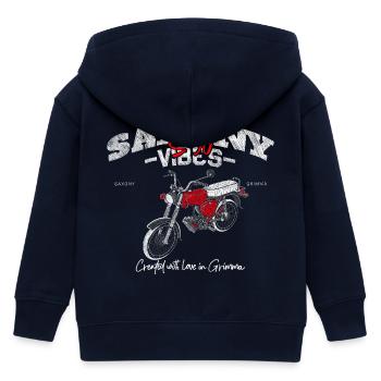 Saxony Vibes - Grimma Vibes - S50 - S51 - Simson - Kinder Organic Kapuzenjacke Mini Cultivator von Stanley/Stella - Navy - Hinten