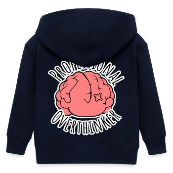 Ständig zu viel Grübeln? Professional Overthinker! - Kinder Organic Kapuzenjacke Mini Cultivator von Stanley/Stella - Navy - Hinten