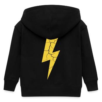 Blitz Blitzschlag Gewitter Strom Sturm - Kinder Organic Kapuzenjacke Mini Cultivator von Stanley/Stella - Schwarz - Hinten