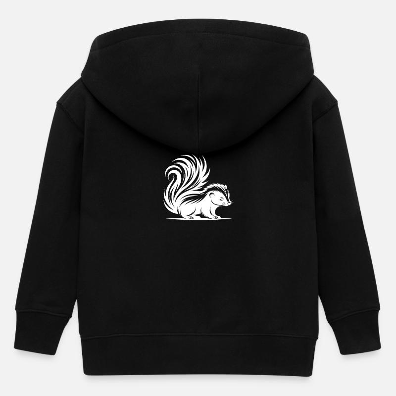 Bébé mouffette câlin - Veste à capuche enfant bio Stanley/Stella - noir