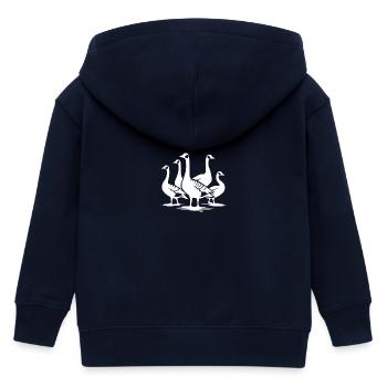 Ein Schwarm hübscher Wildgänse - Kinder Organic Kapuzenjacke Mini Cultivator von Stanley/Stella - Navy - Hinten