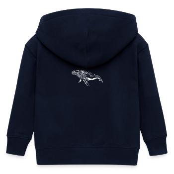 Whale Vintage Sea Creature - protéger contre le plastique - Veste à capuche enfant bio Stanley/Stella - marine - Dos