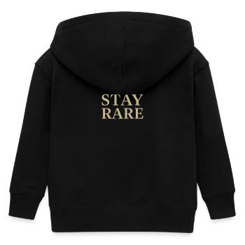 Motif à empattement Stay Rare - Veste à capuche enfant bio Stanley/Stella - noir - Dos