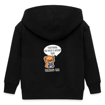 Philosoph-Bär - Alles was du brauchst ist schon da - Kinder Organic Kapuzenjacke Mini Cultivator von Stanley/Stella - Schwarz - Hinten