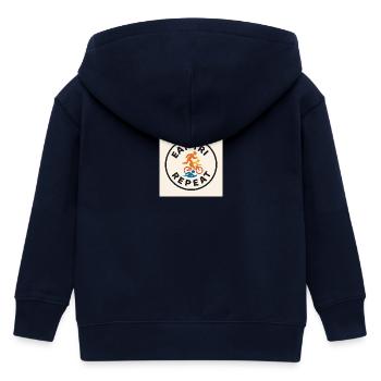 MANGER TRI RÉPÉTER - Veste à capuche enfant bio Stanley/Stella - marine - Dos