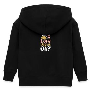 I just really love degus ok? - Kinder Organic Kapuzenjacke Mini Cultivator von Stanley/Stella - Schwarz - Hinten