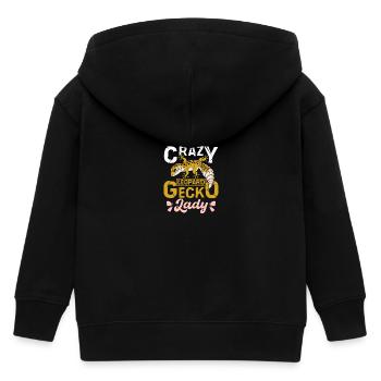 Dame gecko léopard fou - Veste à capuche enfant bio Stanley/Stella - noir - Dos