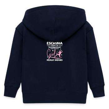 Frappe comme une fille Escrima - Veste à capuche enfant bio Stanley/Stella - marine - Dos