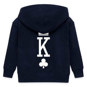 Roi des cartes (sombre) - Veste à capuche enfant bio Stanley/Stella - marine - Dos