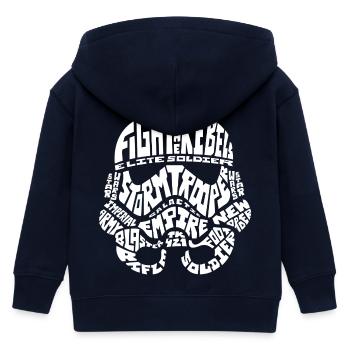 Star Wars Fight The Rebels Soldaten Helm Weiß - Kinder Organic Kapuzenjacke Mini Cultivator von Stanley/Stella - Navy - Hinten
