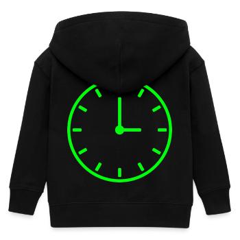 horloge montre clock time hourglass sanduhr60 - Veste à capuche enfant bio Stanley/Stella - noir - Dos