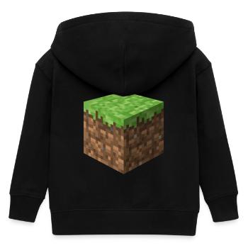 3D Block - Kids Organic Zip-up Hoodie by Stanley/Stella - black - Back