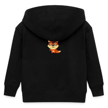 Cute & Funny Hipster Baby fox with nerd glasses - Kinder Organic Kapuzenjacke Mini Cultivator von Stanley/Stella - Schwarz - Hinten