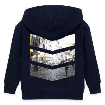 Diamantene Straße in Deutschland - Kinder Organic Kapuzenjacke Mini Cultivator von Stanley/Stella - Navy - Hinten