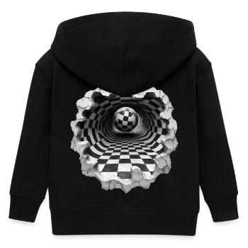 Illusion d’optique - Veste à capuche enfant bio Stanley/Stella - noir - Dos