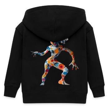 Dancing Alien - Abstract Artwork - Kinder Organic Kapuzenjacke Mini Cultivator von Stanley/Stella - Schwarz - Hinten