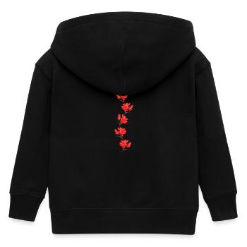 rote Blumen - Kinder Organic Kapuzenjacke Mini Cultivator von Stanley/Stella - Schwarz - Hinten