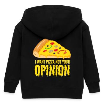 I want Pizza - not your opinion - Kinder Organic Kapuzenjacke Mini Cultivator von Stanley/Stella - Schwarz - Hinten
