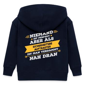 Agent de sécurité cadeau d'occupation - Veste à capuche enfant bio Stanley/Stella - marine - Dos