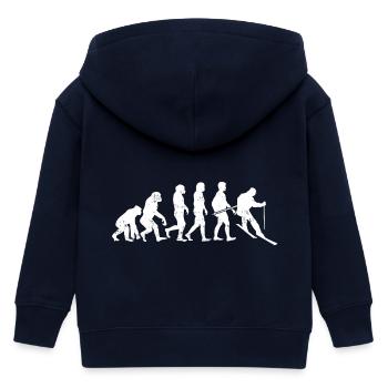 Ski evolution fahren wintersport sport geschenk - Kinder Organic Kapuzenjacke Mini Cultivator von Stanley/Stella - Navy - Hinten
