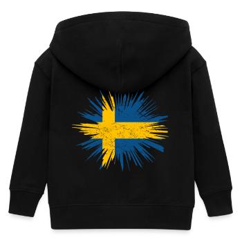 Cadeau Splatter Pays Roots Suède - Veste à capuche enfant bio Stanley/Stella - noir - Dos