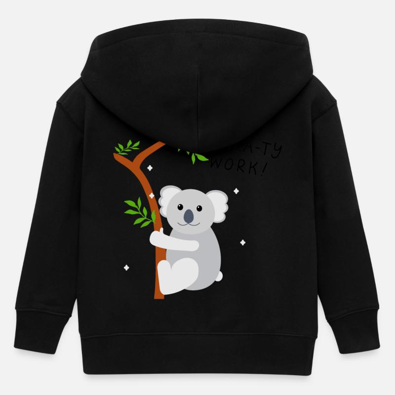 koala - Veste à capuche enfant bio Stanley/Stella - noir