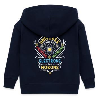 Univers est constitué d'électrons de neutrons à protons - Veste à capuche enfant bio Stanley/Stella - marine - Dos