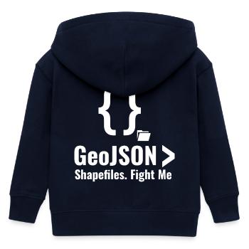 Debatte über GeoJSON-Shapefiles GIS-Datenformat - Kinder Organic Kapuzenjacke Mini Cultivator von Stanley/Stella - Navy - Hinten