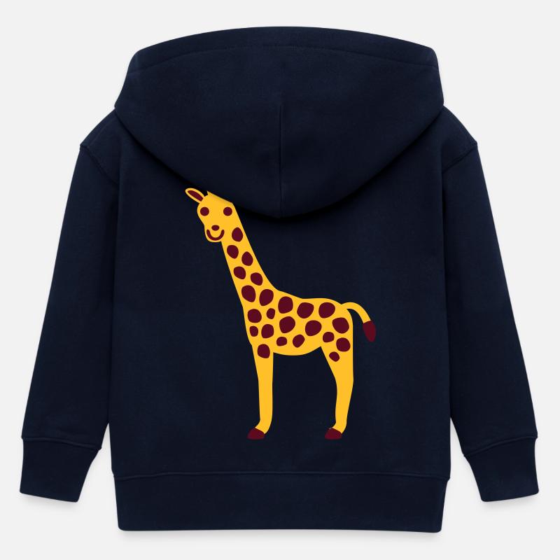 Giraffe - Kinder Organic Kapuzenjacke Mini Cultivator von Stanley/Stella - Navy