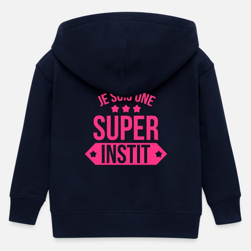 Ecole / Prof / Instit / Professeur / Maîtresse - Veste à capuche enfant bio Stanley/Stella - marine