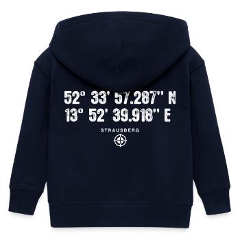 Strausberg Geocacher Geschenk Standort GPS Stadt - Kinder Organic Kapuzenjacke Mini Cultivator von Stanley/Stella - Navy - Hinten