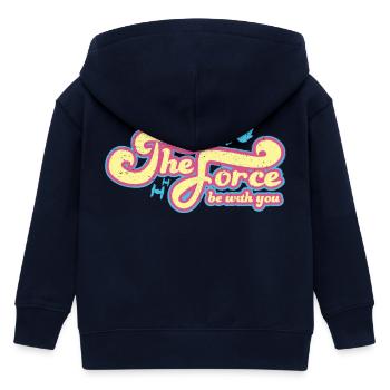 Star Wars May The Force Be With You Schriftzug - Kinder Organic Kapuzenjacke Mini Cultivator von Stanley/Stella - Navy - Hinten