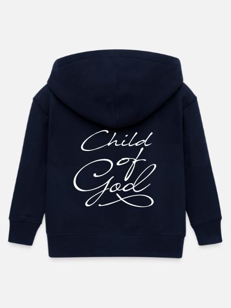Kind Gottes in weiß - Kinder Organic Kapuzenjacke Mini Cultivator von Stanley/Stella - Navy