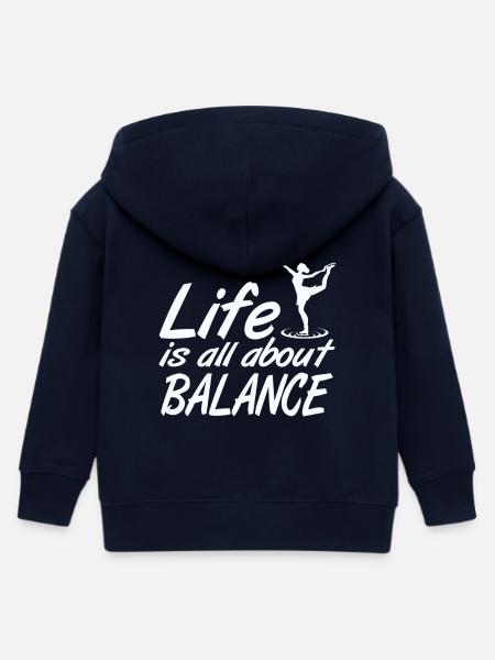 Eistanz Gleichgewicht - Kinder Organic Kapuzenjacke Mini Cultivator von Stanley/Stella - Navy