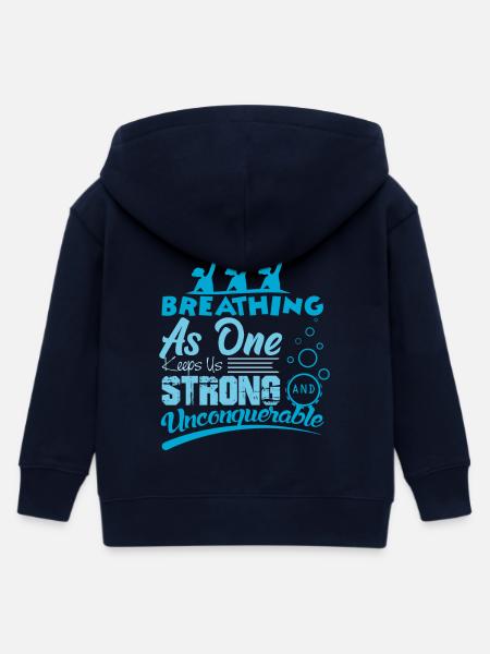 Synchronschwimmen - Kinder Organic Kapuzenjacke Mini Cultivator von Stanley/Stella - Navy