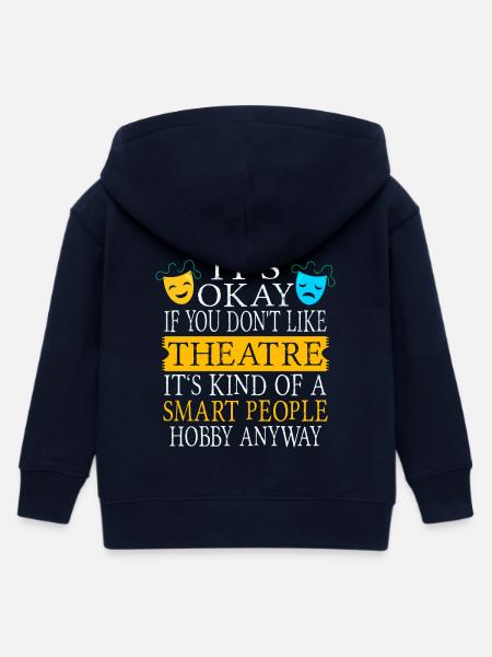 Theater lustig - Kinder Organic Kapuzenjacke Mini Cultivator von Stanley/Stella - Navy