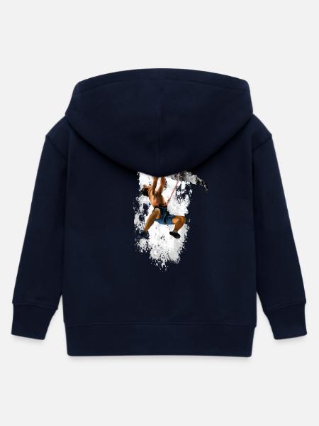 Kletterer - Kinder Organic Kapuzenjacke Mini Cultivator von Stanley/Stella - Navy