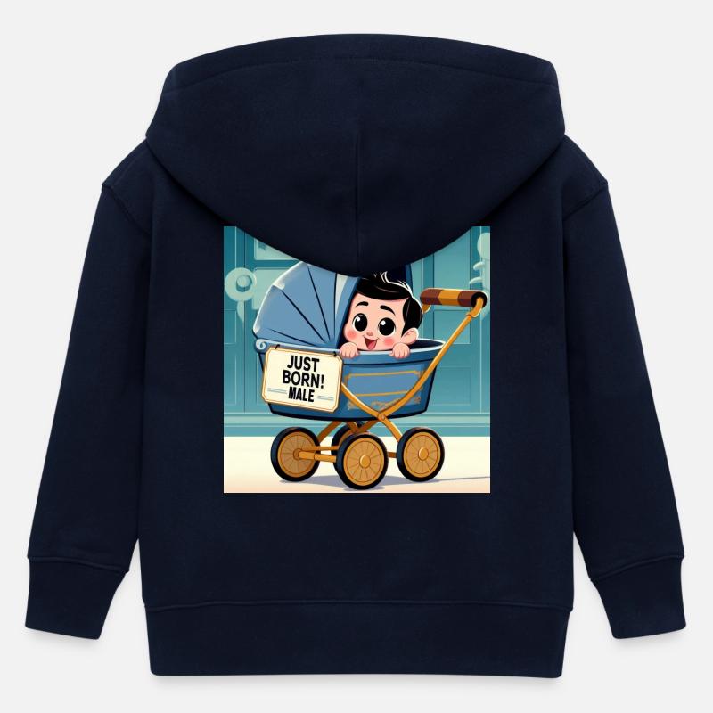 Just Born Boy - Veste à capuche enfant bio Stanley/Stella - marine