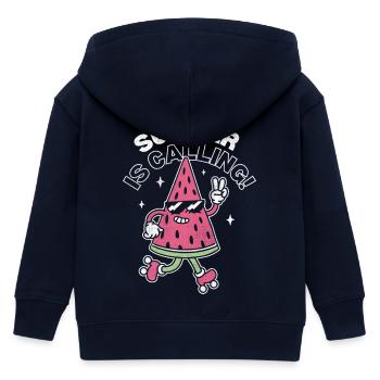 Der Sommer ruft - Kinder Organic Kapuzenjacke Mini Cultivator von Stanley/Stella - Navy - Hinten