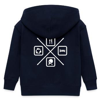 Der Lebenszyklus eines Tischtennisspielers,Pingpong - Kinder Organic Kapuzenjacke Mini Cultivator von Stanley/Stella - Navy - Hinten