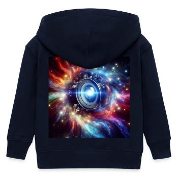 Fotofanatisch und Kreativ - Kinder Organic Kapuzenjacke Mini Cultivator von Stanley/Stella - Navy - Hinten