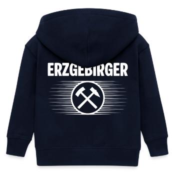 Erzgebirge Heimatliebe - Kinder Organic Kapuzenjacke Mini Cultivator von Stanley/Stella - Navy - Hinten