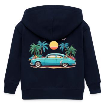 Ambiance estivale - Veste à capuche enfant bio Stanley/Stella - marine - Dos