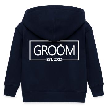 Groom Est. 2023 - Cadeau de fête de mariage du mari - Veste à capuche enfant bio Stanley/Stella - marine - Dos