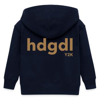 hdgdl hab dich ganz doll lieb Y2k braun - Kinder Organic Kapuzenjacke Mini Cultivator von Stanley/Stella - Navy - Hinten