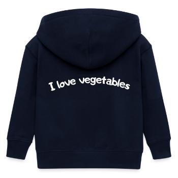 I love vegetables - Kinder Organic Kapuzenjacke Mini Cultivator von Stanley/Stella - Navy - Hinten