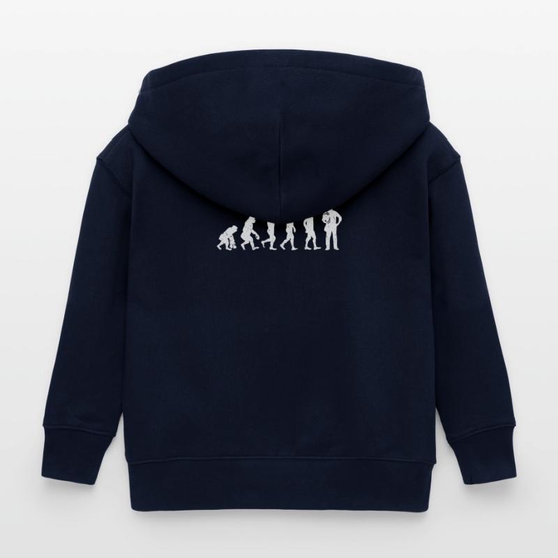 Elektriker Evolution Geschenk Kinder Organic Kapuzenjacke Mini Cultivator von Stanley/Stella
